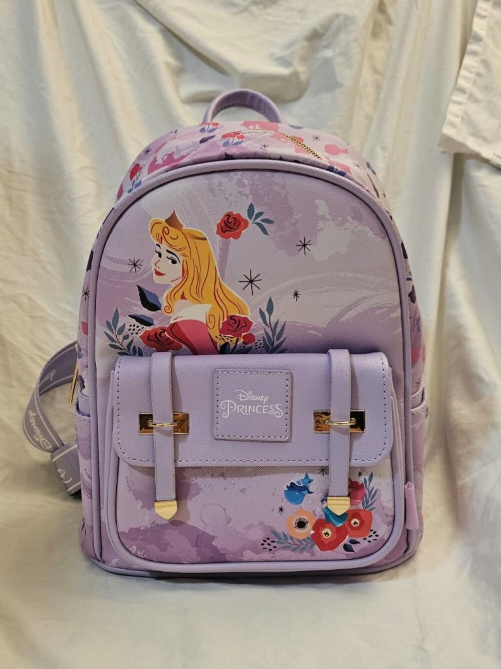 Official Disney Store Princess Aurora Sleeping Beauty Lavender Satchel Mini Back